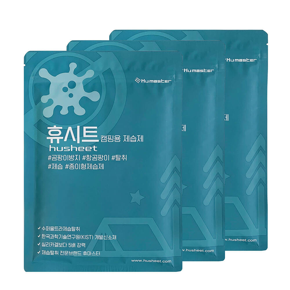 แผ่นลดกลิ่นอับสำหรับเต็นท์ HUSHEET กันความชื้น ป้องกันเชื้อรา นำเข้าจากเกาหลี (3 แพ็ค)_1