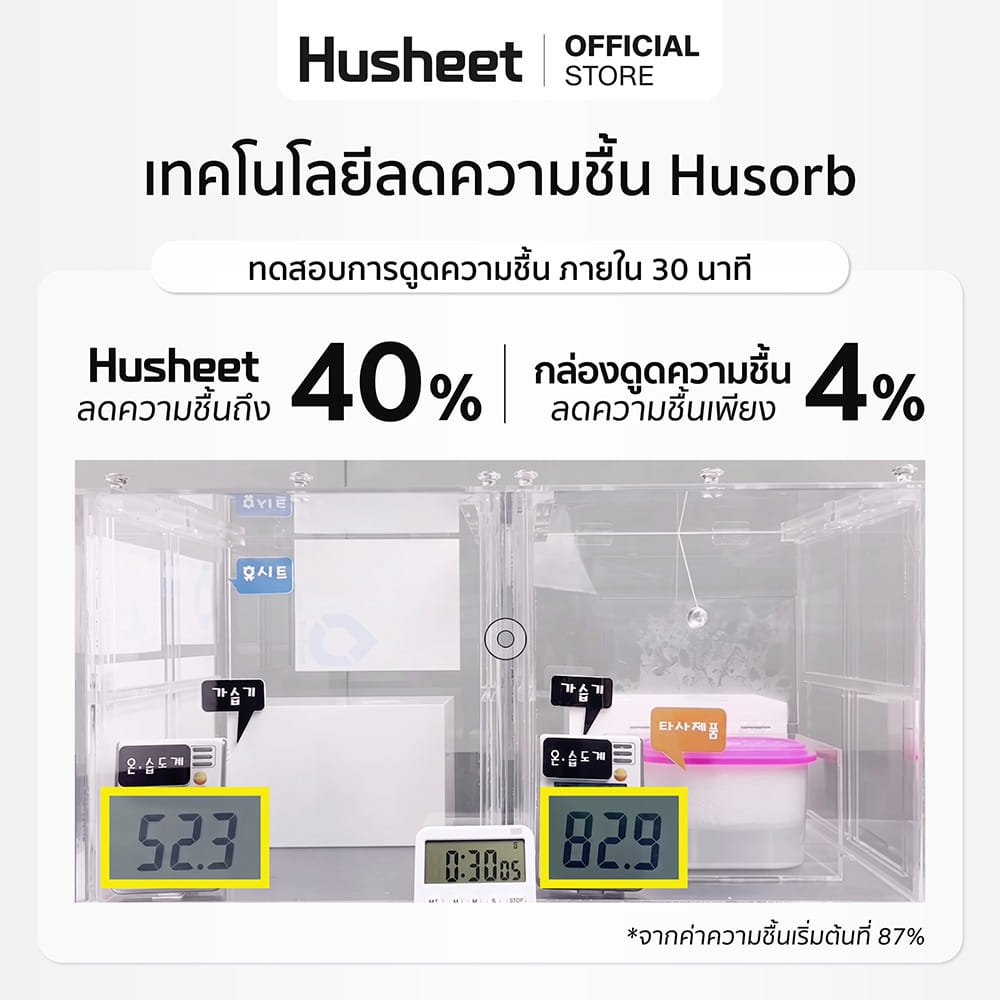 แผ่นดับกลิ่นตู้รองเท้า HUSHEET ลดความชื้น ป้องกันเชื้อรา นำเข้าจากเกาหลี (แพ็ค 10 แถม 2)_5