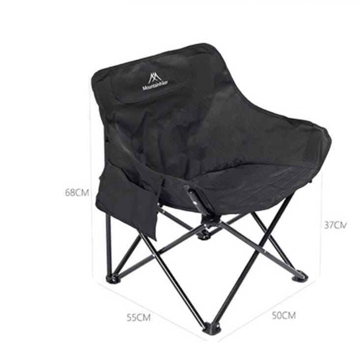เก้าอี้พับรวบกลาง MOUNTAINHIKER MOON CHAIR สีดำ