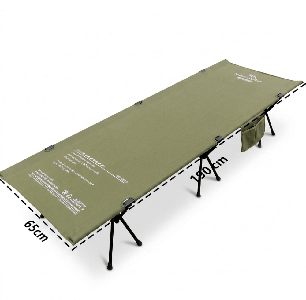 เตียงสนามพับได้ MOUNTAINHIKER 190&times;65&times;38ซม. สีเขียว