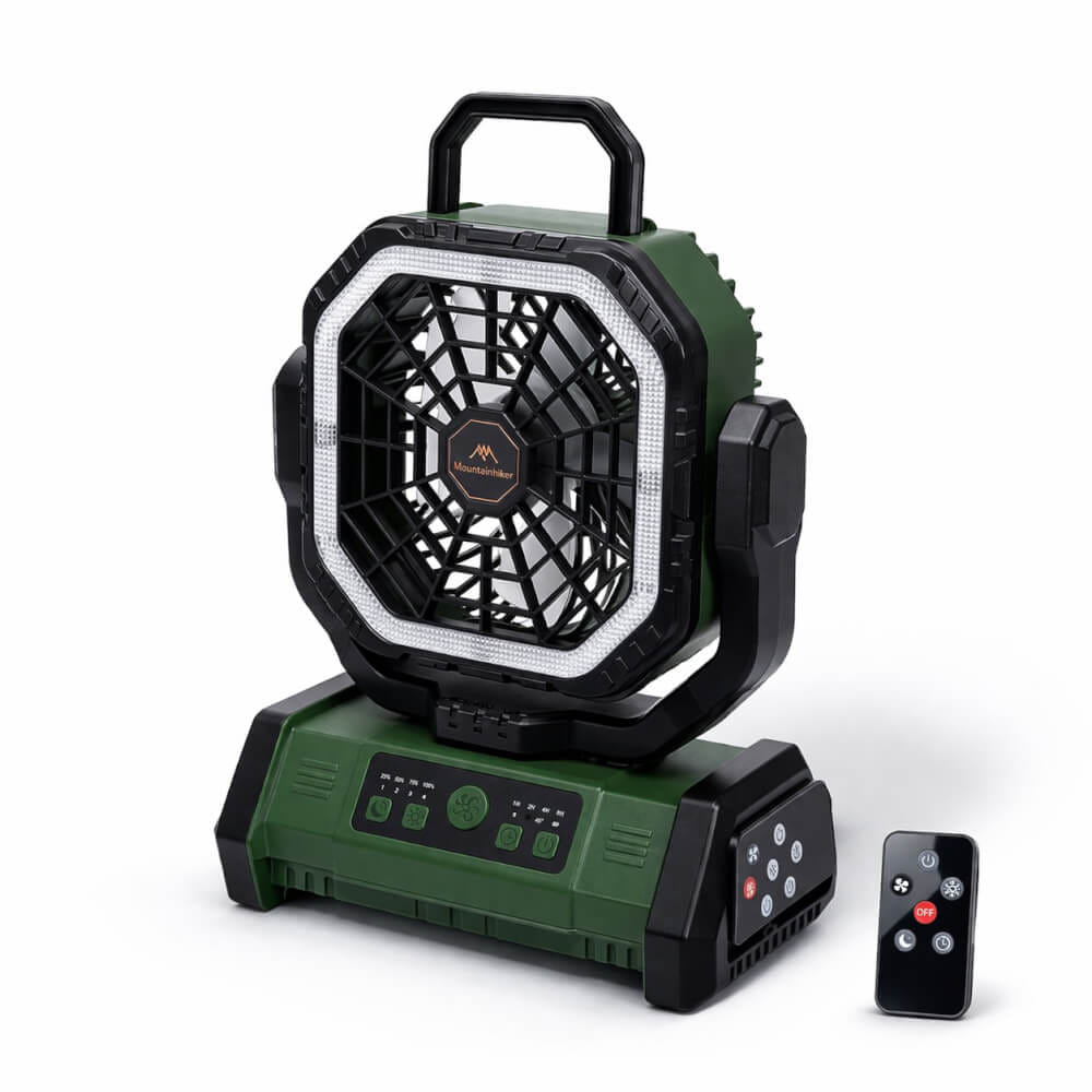 พัดลมพกพา MOUNTAINHIKER ไซเบอร์ตรอน,แบตเตอรี่ 20000 MAH,สีเขียว