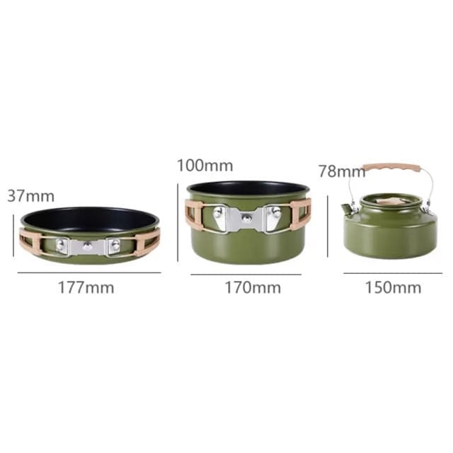 ชุดครัว 3 ชิ้น MOUNTAINHIKER สีเขียว