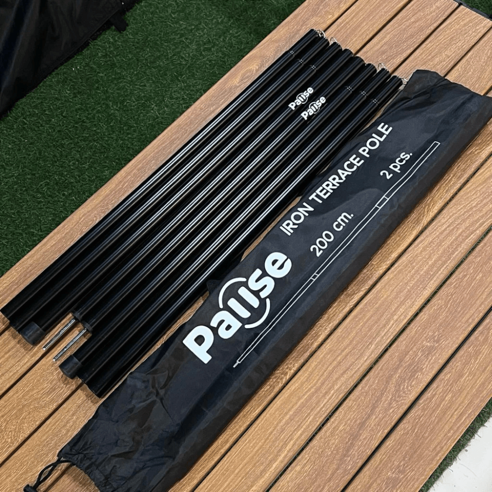 เสาเทอเรส PAUSE สีดำ 200 ซม. สีดำ (คู่)