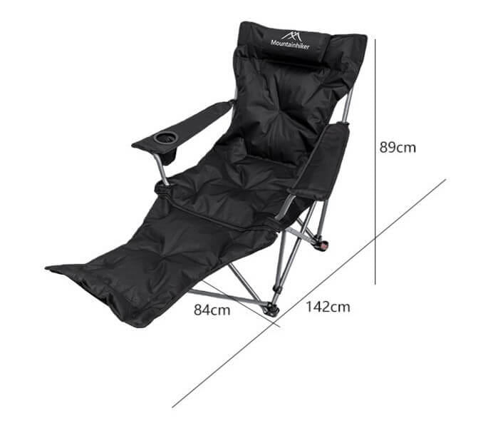 เก้าอี้สปริงปรับระดับ MOUNTAINHIKER รุ่น SPRING VELVET CHAIR 142X84X89 ซม. สีดำ
