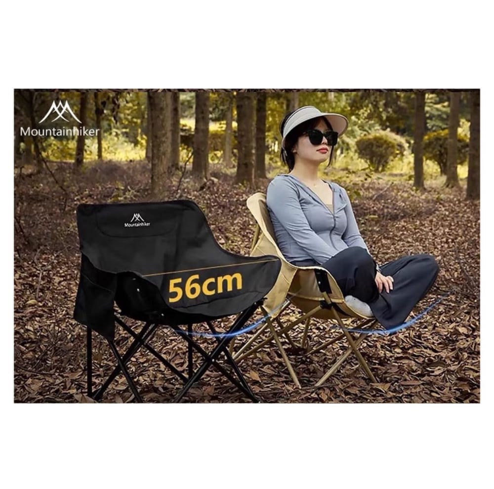 เก้าอี้พับรวบกลาง MOUNTAINHIKER MOON CHAIR สีดำ