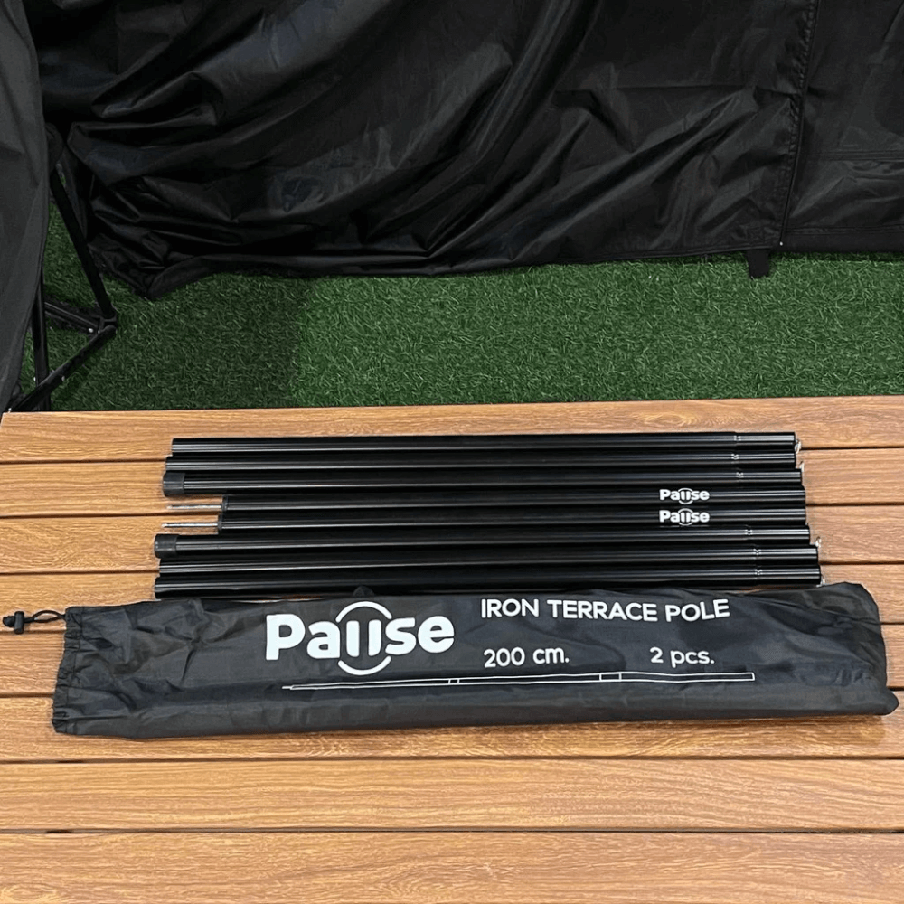เสาเทอเรส PAUSE สีดำ 200 ซม. สีดำ (คู่)