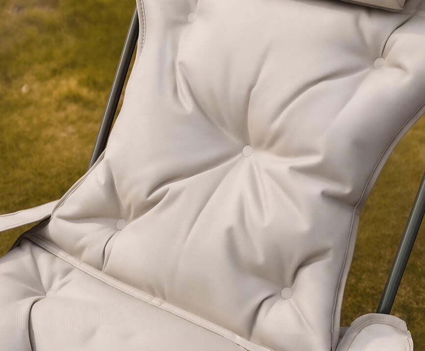 เก้าอี้สปริงปรับระดับ MOUNTAINHIKER รุ่น SPRING VELVET CHAIR 142X84X89 ซม.สีครีม