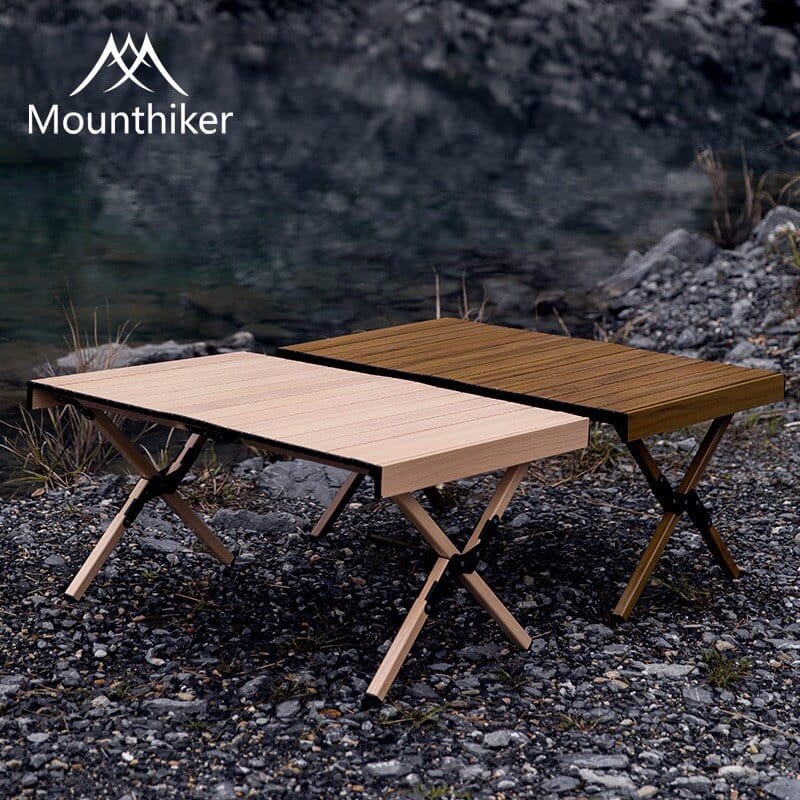 โต๊ะพับอลูมิเนียม MOUNTAINHIKER 90CM สีน้ำตาล