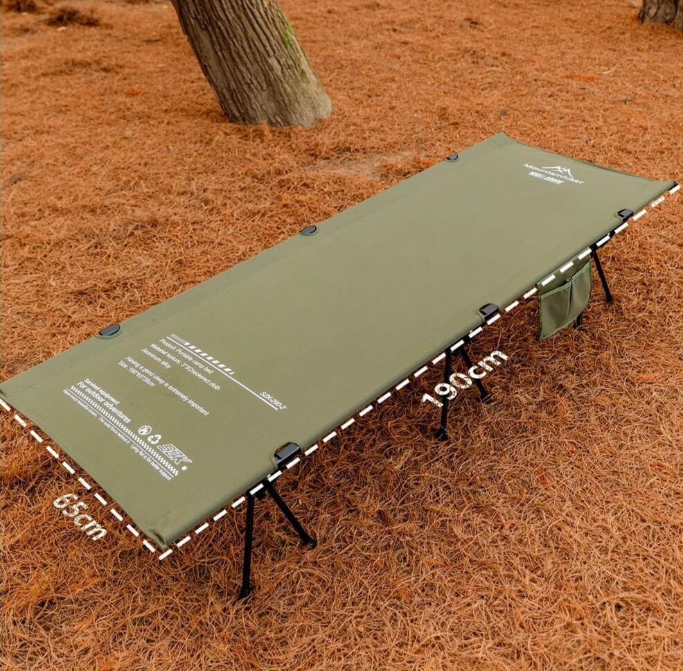 เตียงสนามพับได้ MOUNTAINHIKER 190&times;65&times;38ซม. สีเขียว