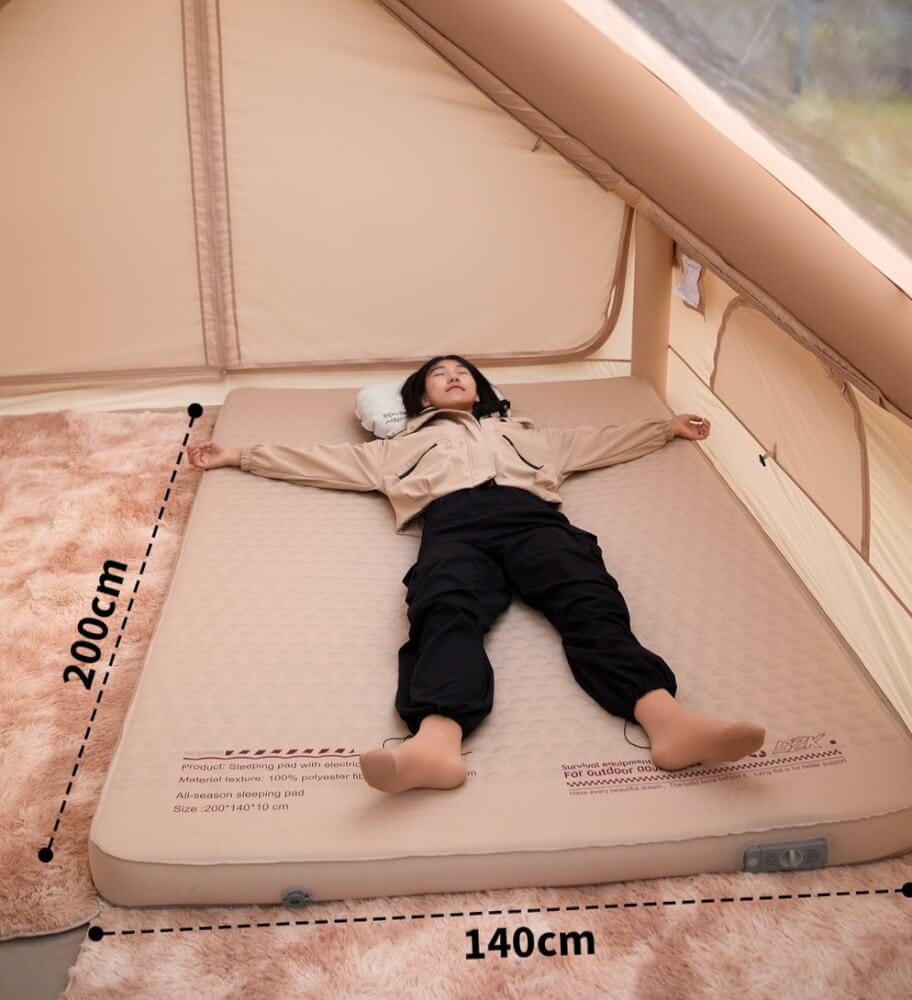 ที่นอนพองลมอัตโนมัติรุ่นใหม่ MOUNTAINHIKER สีกากี ขนาดคู่