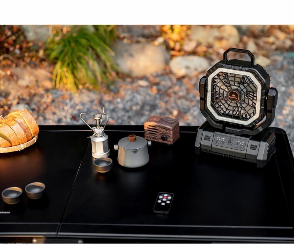 พัดลมพกพา MOUNTAINHIKER ไซเบอร์ตรอน,แบตเตอรี่ 20000 MAH,สีดำ