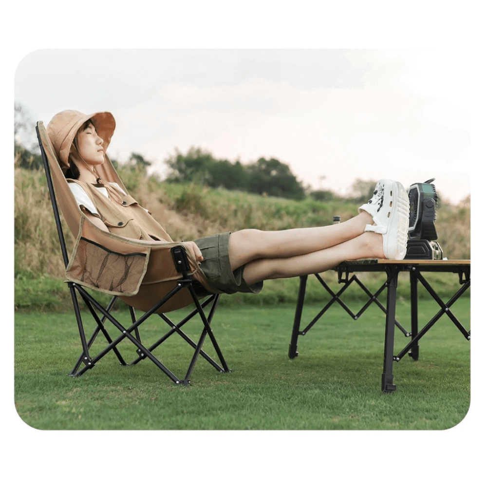 เก้าอี้พับพนักสูง MOUNTAINHIKER สีกากี