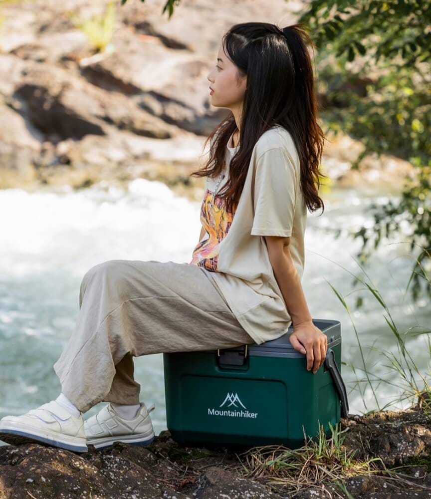 ถังแช่อเนกประสงค์ MOUNTAINHIKER 16 ลิตร สีเขียว