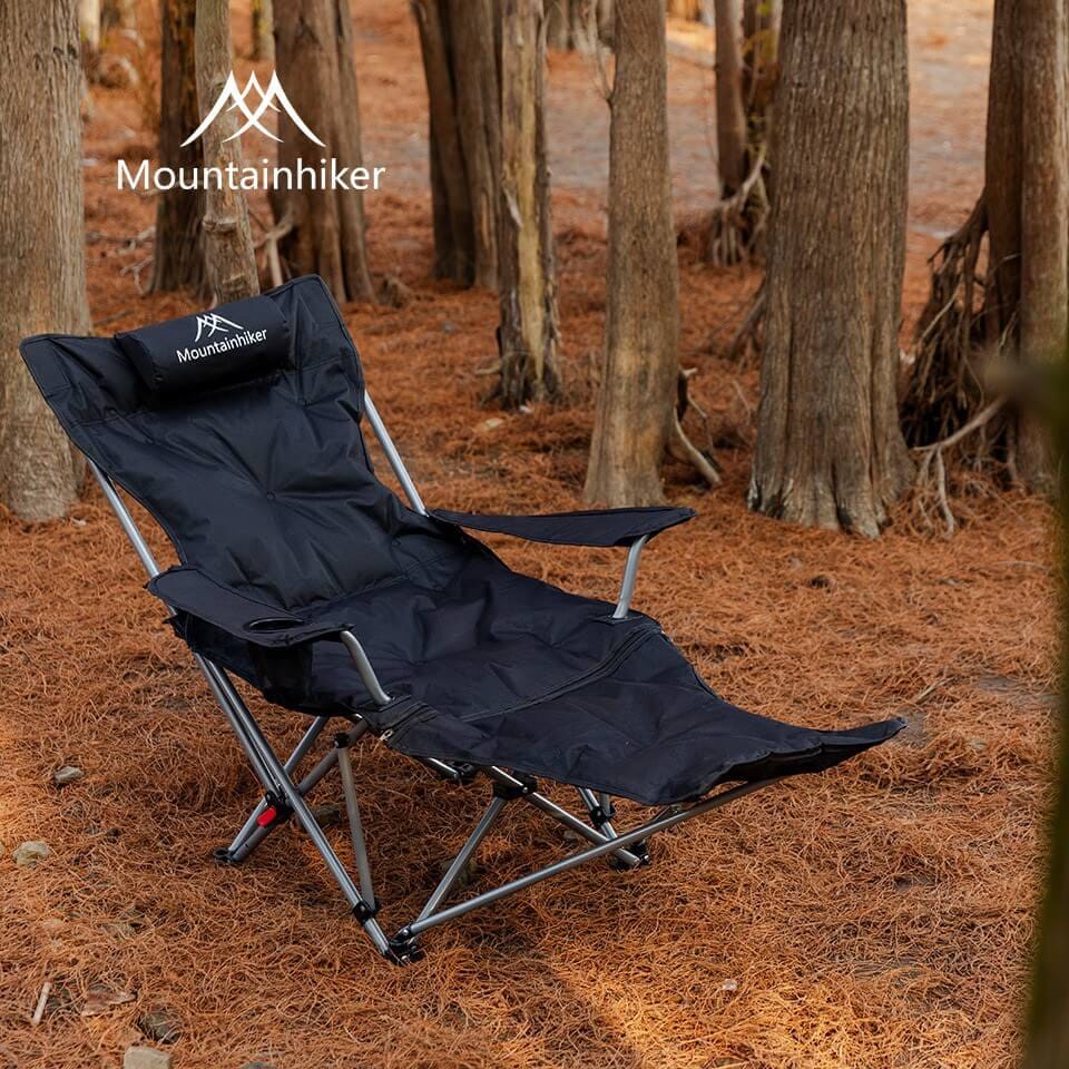 เก้าอี้สปริงปรับระดับ MOUNTAINHIKER รุ่น SPRING VELVET CHAIR 142X84X89 ซม. สีดำ