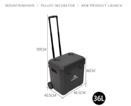 ถังแช่อเนกประสงค์ แบบมีล้อเลื่อน MOUNTAINHIKER 38 ลิตร สีดำ_1