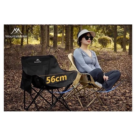 เก้าอี้พับรวบกลาง MOUNTAINHIKER MOON CHAIR สีดำ_4