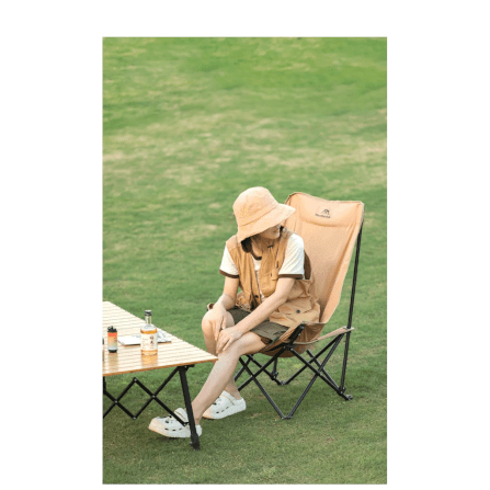 เก้าอี้พับพนักสูง MOUNTAINHIKER สีกากี_1
