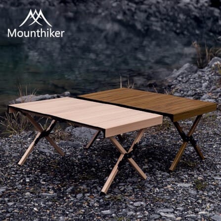 โต๊ะพับอลูมิเนียม MOUNTAINHIKER 90CM สีน้ำตาล_2