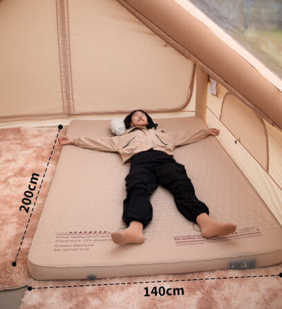 ที่นอนพองลมอัตโนมัติรุ่นใหม่ MOUNTAINHIKER สีกากี ขนาดคู่_3