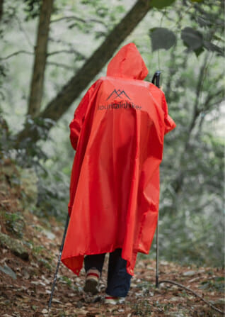 เสื้อกันฝน MOUNTAINHIKER 3-IN-1,สีแดง_4