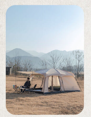 เต้นท์ครอบครัว MOUNTAINHIKER รุ่น STARFIELD ไซต์ XL สีกากี (2 ห้องนอน,1 ห้องนั่งเล่น)_5