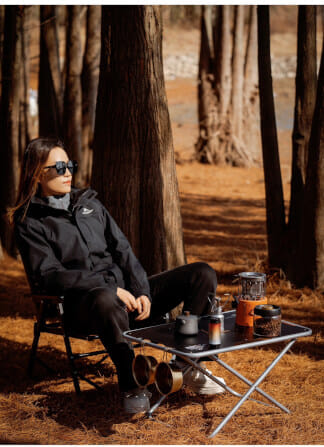 โต๊ะพับแคมป์ปิ้ง MOUNTAINHIKER 62 ซม. สีดำ_5