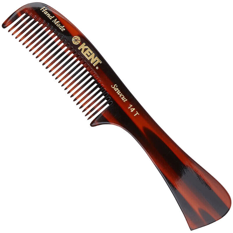 หวีด้าม KENT รุ่น 14T RAKE COMB – หวีซี่ห่างแฮนด์เมด จาก อะซีเตต ขนาด 17 ซม_0
