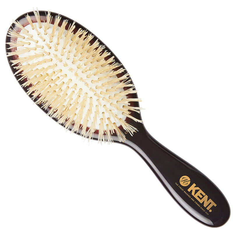 แปรงหวีผม KENT รุ่น CLASSIC SHINE ขนาดเล็ก ขนหมูป่าแท้สีขาว ขนนุ่ม นำเข้าจากอังกฤษ