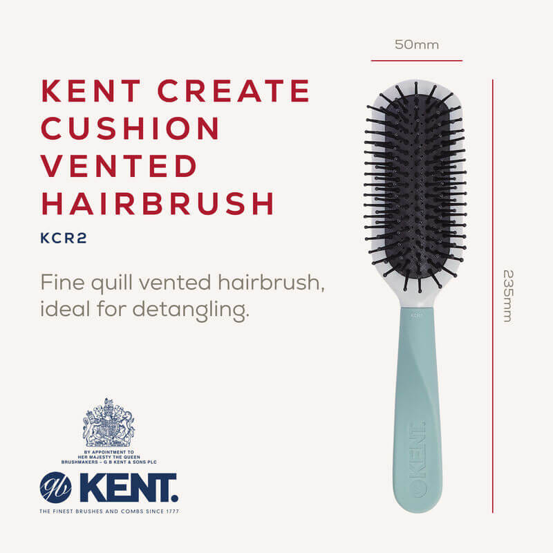 แปรงไดร์ผม KENT CREATE KCR2 CUSHION VENTED PADDLE สีเขียว
