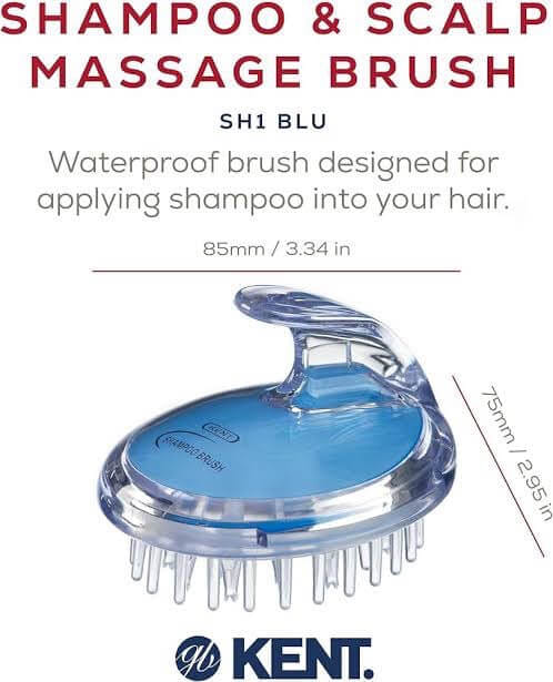 แปรงสระผม KENT SHAMPOO AND SCALP MASSAGE BRUSH สีฟ้า