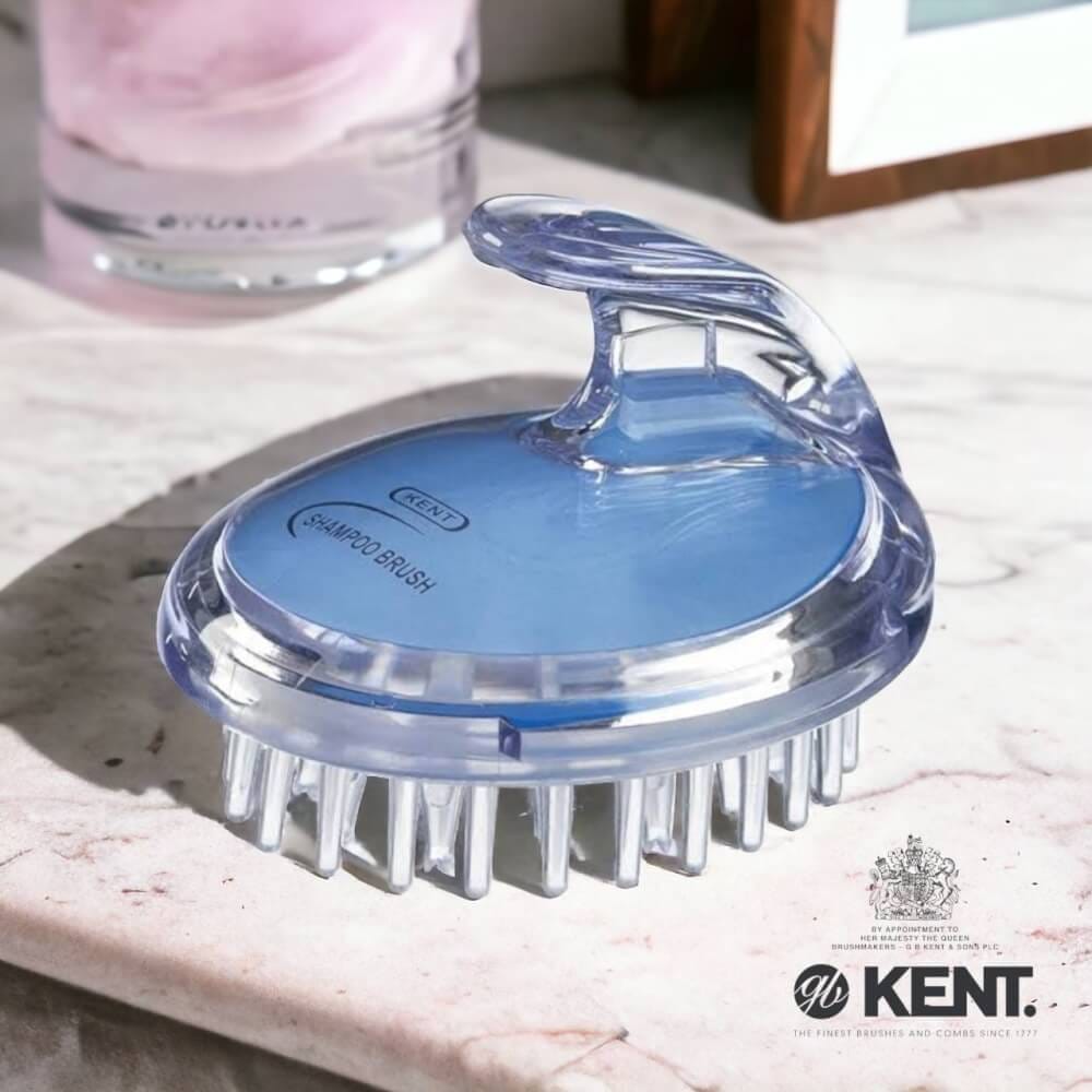 แปรงสระผม KENT SHAMPOO AND SCALP MASSAGE BRUSH สีฟ้า