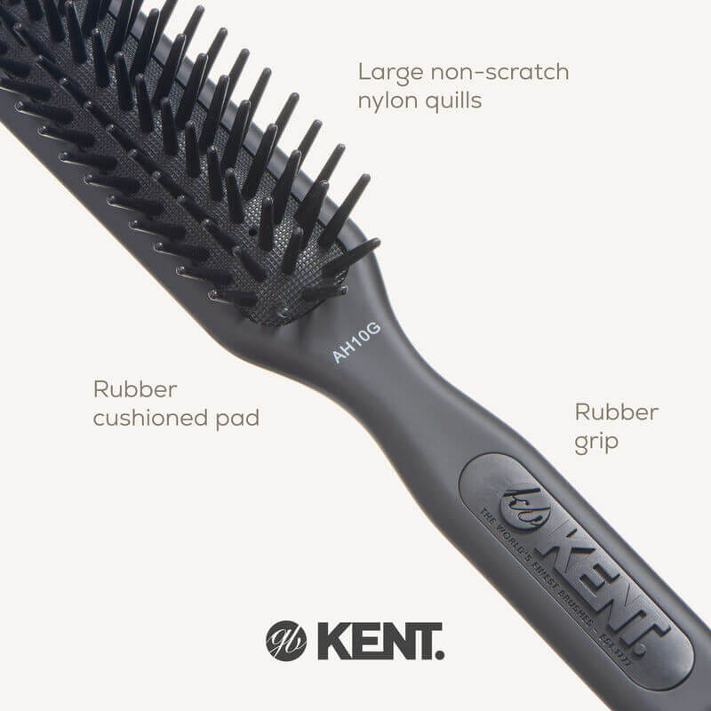 แปรงหวีผม KENT รุ่น AH10G &ndash; AIRHEDZ หัวแคบ ซี่ใหญ่ สำหรับผมหนา