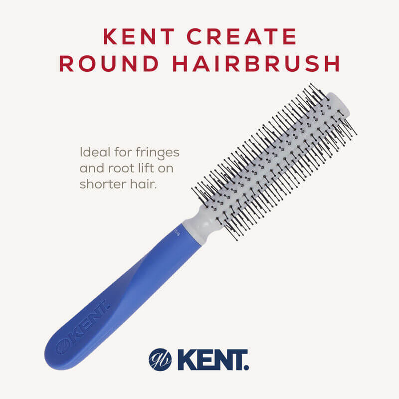 แปรงกลม KENT CREATE 40MM &ndash; ซี่ไนลอนปลายกลม ถนอมหนังศีรษะ สำหรับเป่าแห้งและจัดทรง