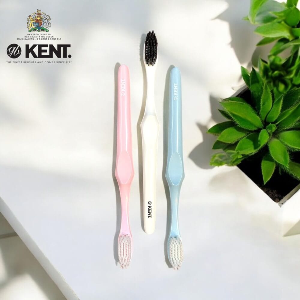 แปรงสีฟันขนนุ่มพิเศษ KENT SMILE ผสานซิลเวอร์ไอออน สีชมพู