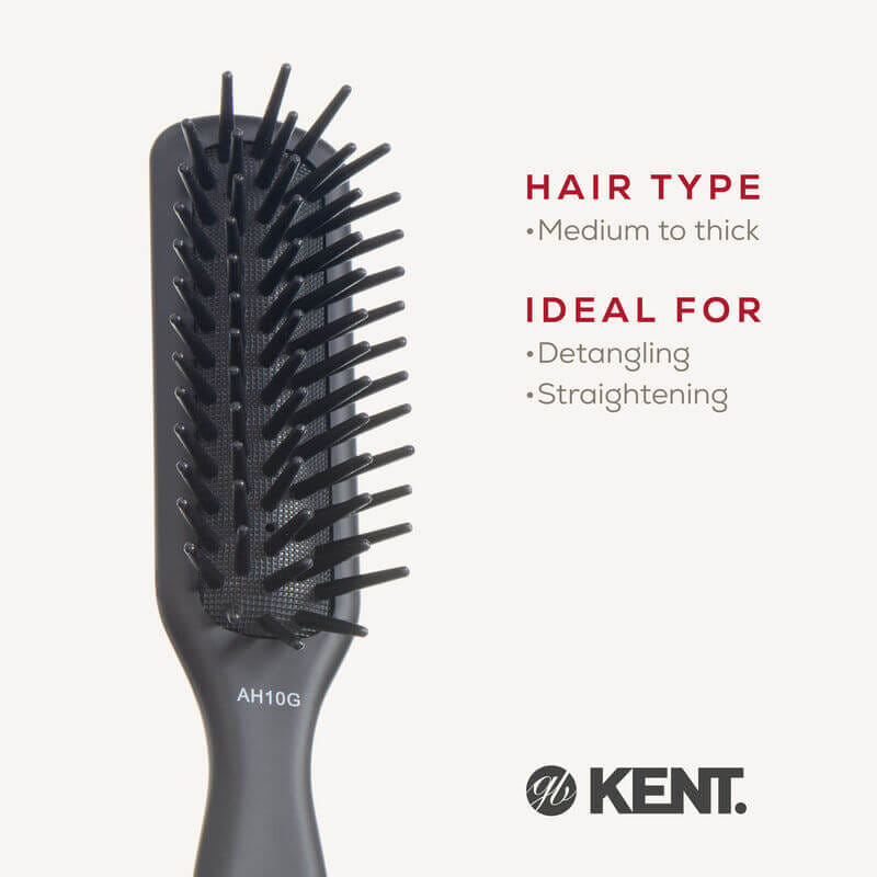 แปรงหวีผม KENT รุ่น AH10G &ndash; AIRHEDZ หัวแคบ ซี่ใหญ่ สำหรับผมหนา
