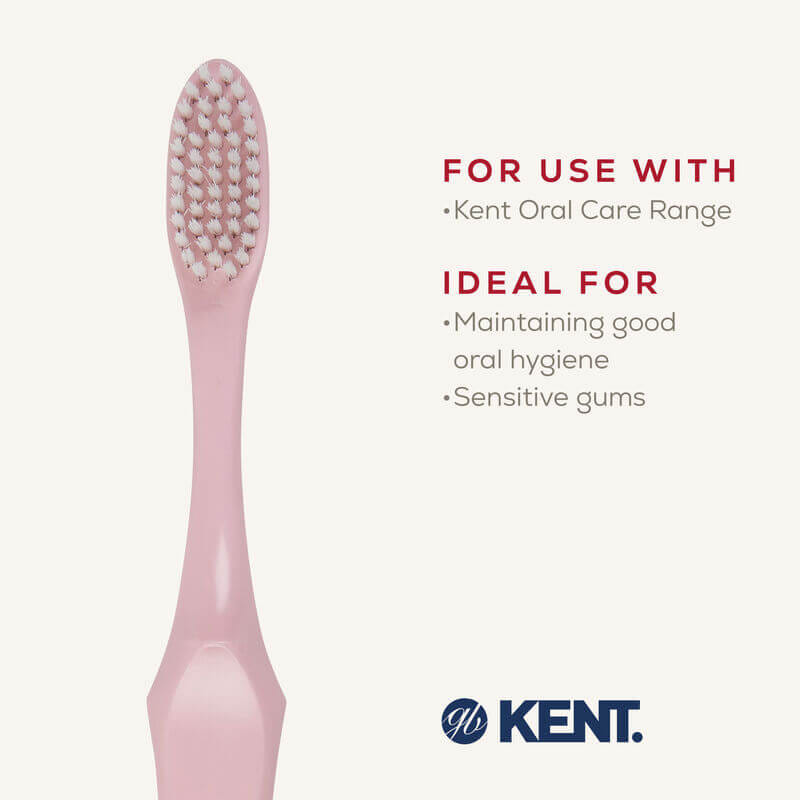 แปรงสีฟันขนนุ่มพิเศษ KENT SMILE ผสานซิลเวอร์ไอออน สีชมพู
