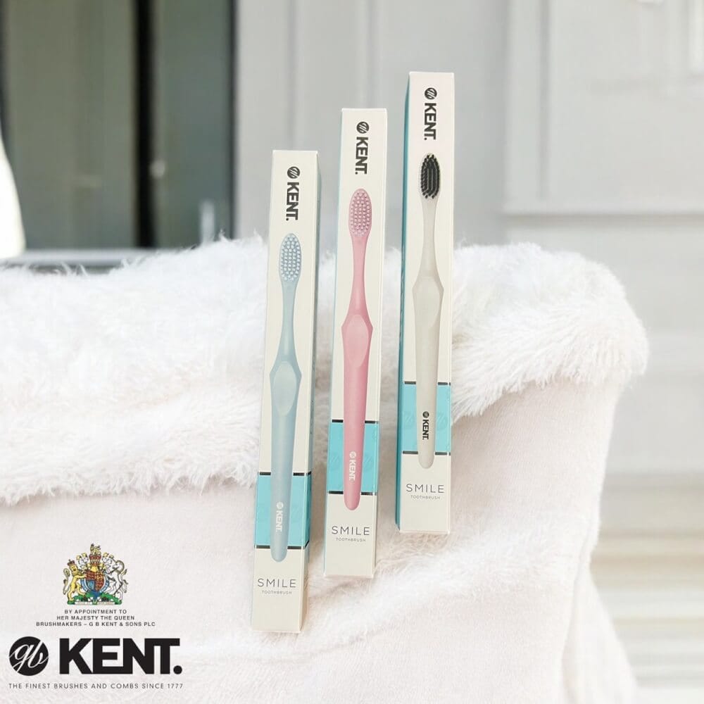 แปรงสีฟันขนนุ่มพิเศษ KENT SMILE ผสานซิลเวอร์ไอออน สีชมพู