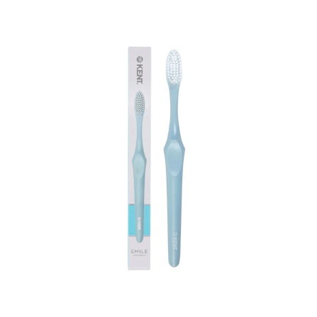แปรงสีฟันขนนุ่มพิเศษ KENT SMILE ผสานซิลเวอร์ไอออน สีฟ้า