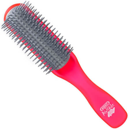 แปรงหวีผม ดีแทงเกิล KENT สีแดง รุ่น AHGLO01 - HALF ROUND DETANGLING BRUSH – อังกฤษ_0