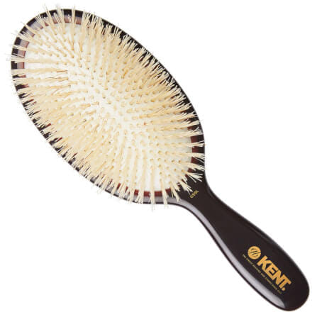 แปรงหวีผม KENT รุ่น CLASSIC SHINE ขนาดใหญ่ ขนหมูป่าแท้สีขาว ขนนุ่ม นำเข้าจากอังกฤษ_0