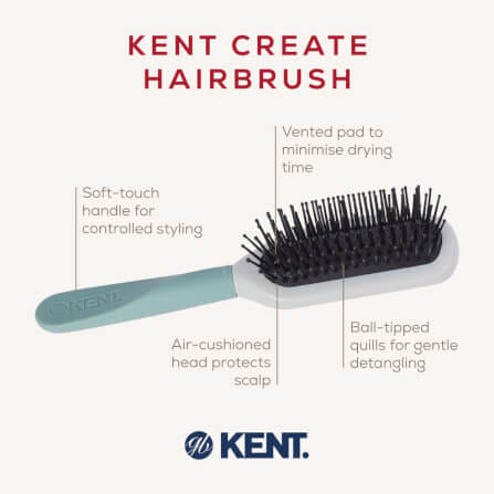 แปรงไดร์ผม KENT CREATE KCR2 CUSHION VENTED PADDLE สีเขียว_3
