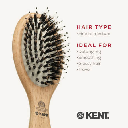 แปรงหวีผมไม้แท้ ขนาดเล็ก KENT รุ่น PF02 PERFECT FOR SMOOTHING