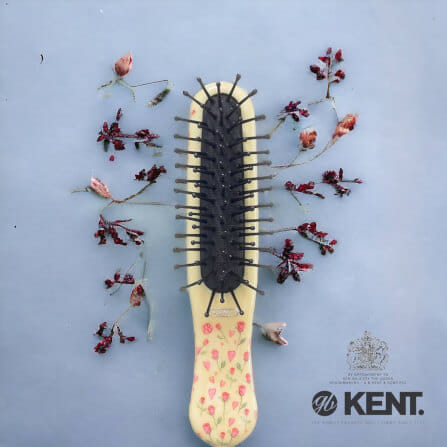 แปรงหวีผมเด็ก KENT รุ่น KIDS ARTHEDZ FLOWERS AND HEARTS HAIRBRUSH ลายดอกไม้และหัวใจ_5