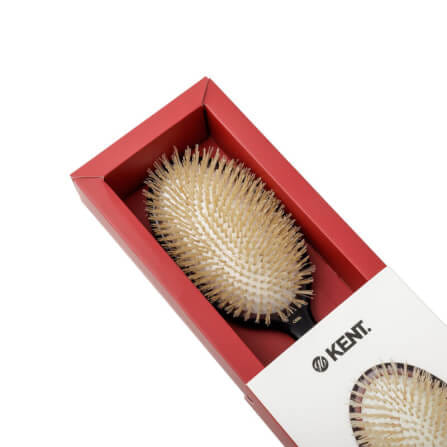 แปรงหวีผม KENT รุ่น CLASSIC SHINE ขนาดใหญ่ ขนหมูป่าแท้สีขาว ขนนุ่ม นำเข้าจากอังกฤษ_6