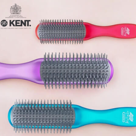 แปรงหวีผม ดีแทงเกิล KENT สีฟ้า รุ่น AHGLO01 - HALF ROUND DETANGLING BRUSH – อังกฤษ_8