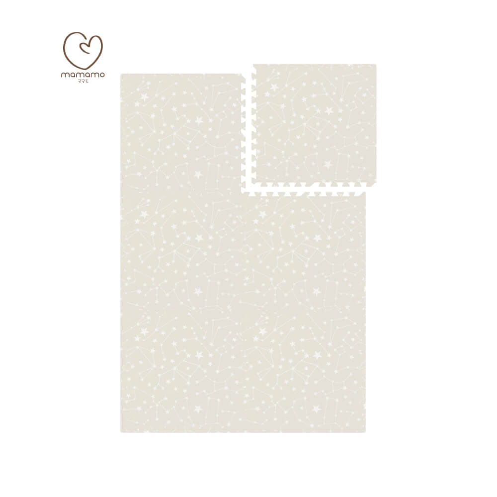 แผ่นรองคลาน จิ๊กซอว์ MAMAMO ลาย BEIGE STARLIGHT เซต 6 แผ่น หนา 1.2 CM.
