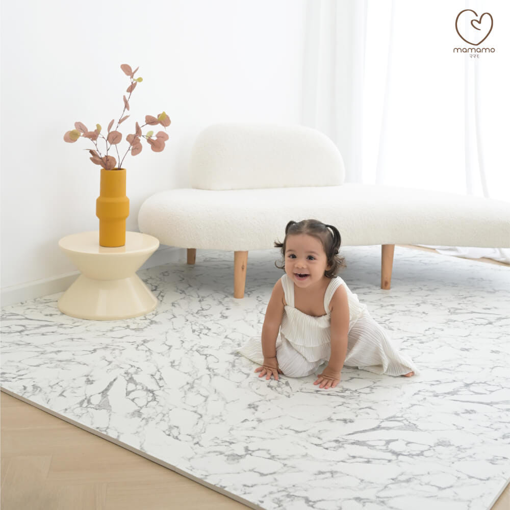แผ่นรองคลาน จิ๊กซอว์ MAMAMO ลาย WHITE MARBLE เซต 6 แผ่น หนา 1.2 CM._2