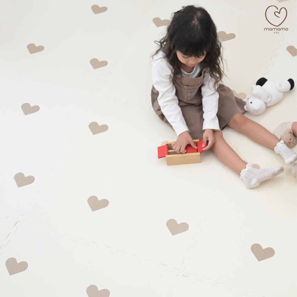 แผ่นรองคลาน จิ๊กซอว์ MAMAMO ลาย HEART เซต 12 แผ่น เกรดพรีเมี่ยม หนา 1.4 CM. พร้อมขอบปิด พร้อมส่ง_2