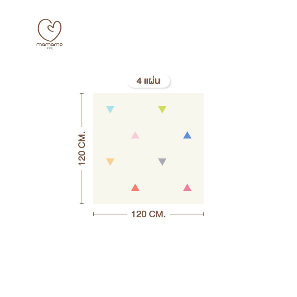 แผ่นรองคลาน จิ๊กซอว์ MAMAMO ชุด CHRISTMAS COLLECTION ลาย CONFETTI เซต 4 แผ่น เกรดพรีเมี่ยม หนา 1.4 CM. พร้อมขอบปิด พร้อมส่ง_0