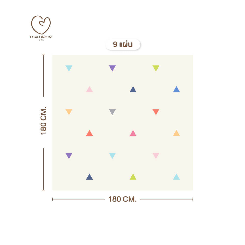 แผ่นรองคลาน จิ๊กซอว์ MAMAMO ชุด CHRISTMAS COLLECTION ลาย CONFETTI เซต 9 แผ่น เกรดพรีเมี่ยม หนา 1.4 CM. พร้อมขอบปิด พร้อมส่ง_0